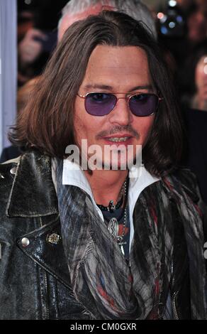 Toronto, Cananda. 8 settembre 2012. Johnny Depp presso gli arrivi ad ovest di Memphis Premiere al Toronto International Film Festival, Ryerson Theater, Toronto, il 8 settembre 2012. Foto di: Gregorio Binuya/Everett raccolta/Alamy Live News Foto Stock