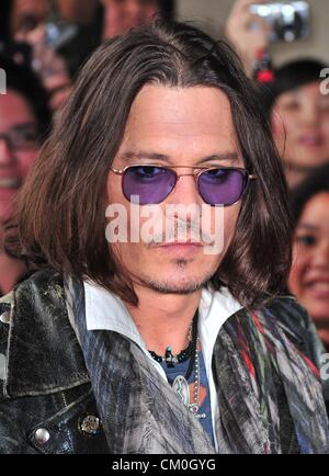 Toronto, Cananda. 8 settembre 2012. Johnny Depp presso gli arrivi ad ovest di Memphis Premiere al Toronto International Film Festival, Ryerson Theater, Toronto, il 8 settembre 2012. Foto di: Gregorio Binuya/Everett raccolta/Alamy Live News Foto Stock