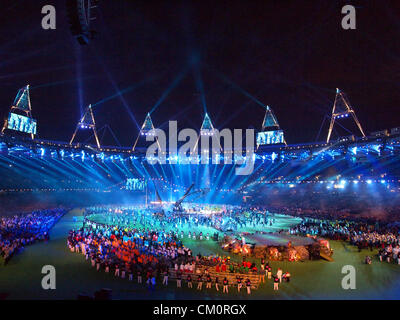 Londra, UK, 9 settembre 2012. Londra 2012 giochi paralimpici cerimonia di chiusura. Foto Stock