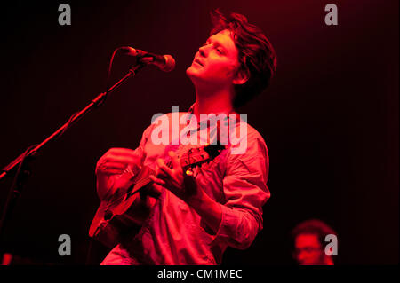 London, Regno Unito - 14 settembre: Beirut eseguire live al HMV Hammersmith Apollo. Foto Stock