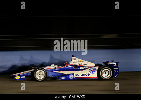 Sett. 15, 2012 - Fontana, in California, Stati Uniti - Indycar, MAV TV 500, Fontana, CA, 12-15 settembre 2012, Helio Castroneves, Team Penske (credito Immagine: © Ron Bijlsma/ZUMAPRESS.com) Foto Stock