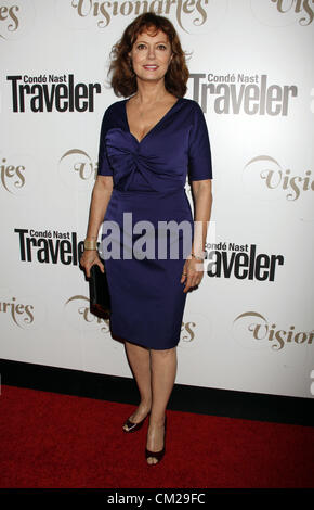 Sett. 18, 2012 - New York New York, Stati Uniti - Susan Sarandon arriva per il Conde Nast Traveler celebra il 2012 ''veggenti " Alice Tully Hall presso il Lincoln Center il 18 settembre 2012.(Immagine di credito: © Sharon Neetles/Globe foto/ZUMAPRESS.com) Foto Stock