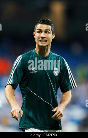 Cristiano Ronaldo (reale), Settembre 18, 2012 - Calcio : UEFA Champions League Gruppo D match tra Real Madrid 3-2 Manchester City a Estadio Santiago Bernabeu a Madrid, Spagna. (Foto di D.Nakashima/AFLO) [2336] Foto Stock