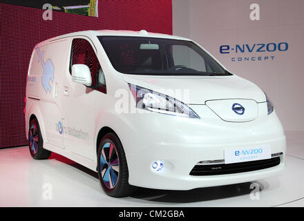 Nissan E-NV200 Concetto elettrico Van presso la International Motor Show per i veicoli commerciali Foto Stock