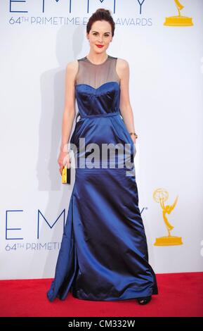 Michelle Dockery arrivi64th Primetime Emmy Awards - Gli arrivi Parte 2 Nokia Theater L.A LIVE Los Angeles CA 23 Settembre 2012 Foto Stock