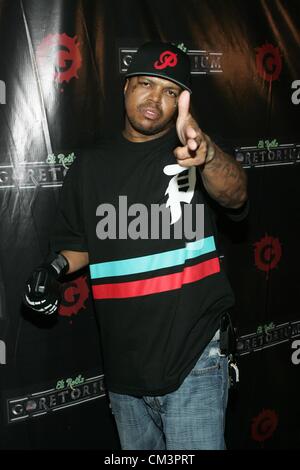 DJ Paolo di tre 6 Mafia presso gli arrivi per Eli Roth svela GORETORIUM, 3717 Las Vegas Boulevard South Las Vegas NV, Settembre 27, 2012. Foto di: James Atoa/Everett raccolta/ Alamy live news. Foto Stock