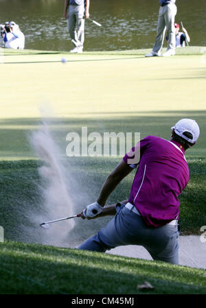 29.09.2012. Medinah, Ill, STATI UNITI D'AMERICA. Il Team USA prende il Team Europe durante il giorno due di Ryder Cup azione durante il pomeriggio round, in Medinah Country Club, in Medinah, IL. Foto Stock