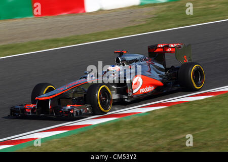 Suzuka, in Giappone. Il 5 ottobre 2012. Jenson Button (McLaren), 5 ottobre 2012 - F1 : durante il Giappone FORMULA ONE Grand Prix sessione di prove libere sul circuito di Suzuka a Suzuka, in Giappone. (Foto di AFLO SPORT) Foto Stock