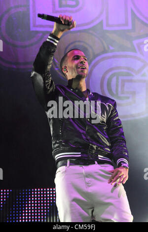 Sheffield - Girlguiding Big Gig 2012 - JLS eseguire alla Motorpoint Arena, Sheffield, Regno Unito - 6 ottobre 2012 Foto di Keith Mayhew Foto Stock