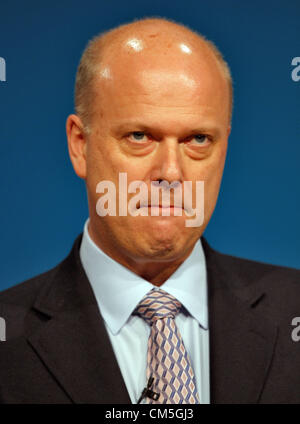 CHRIS GRAYLING MP GIUSTIZIA SEGRETARIO 09 ottobre 2012 CPI BIRMINGHAM INGHILTERRA Foto Stock