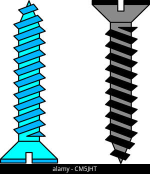 Vite di acciaio inossidabile. illustrazione. Foto Stock