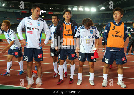 Kanagawa, Giappone. Il 10 ottobre 2012. FC/Yokohama FC Team Group (Yokohama FC), Ottobre 10, 2012 - Calcio : il 92Imperatore della tazza, 3° Round match tra Yokohama f Marinos 2-1 Yokohama FC a Nissan Stadium, Kanagawa, Giappone. (Foto di Daiju Kitamura/AFLO SPORT) [1045] Foto Stock