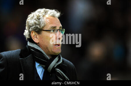 16.10.2012. Berlino, Germania. In Svezia il coach Erik Hamren visto durante la Coppa del Mondo FIFA 2014 qualifica partita di calcio tra la Germania e la Svezia allo stadio Olimpico di Berlino, Germania, 16 ottobre 2012. Credit: Azione Plus immagini di Sport / Alamy Live News Foto Stock