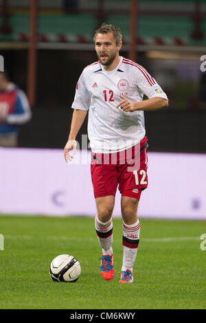 Michael Silberbauer (DEN), 16 ottobre 2012 - Calcio : Coppa del Mondo FIFA Brasile 2014 Qualificatore zona europea Gruppo B match tra Italia 3-1 Danimarca a Stadio Giuseppe Meazza di Milano, Italia. (Foto di Maurizio Borsari/AFLO) [0855] Foto Stock