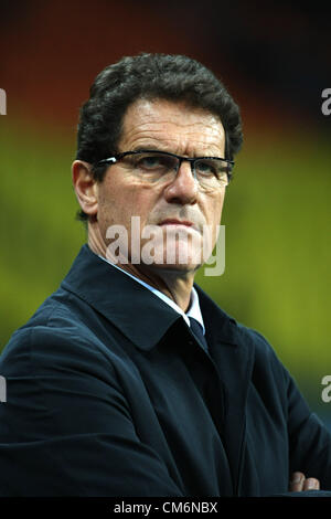 16 ottobre 2012 - Moscow, Russia - Ottobre 16,2012. Mosca, Russia. Di qualificazione mondiale 2014. Russia vs Azerbaigian...nell'immagine: Russia national team manager Fabio Capello (credito Immagine: © Aleksander V.Chernykh/PhotoXpress/ZUMAPRESS.com) Foto Stock