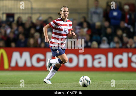 20.10.2012. Chicago, Stati Uniti d'America. Lauren Cheney (USA). Gli Stati Uniti Nazionale Femminile ha giocato la Germania Nazionale Femminile al Toyota Park di Bridgeview, Illinois da una donna in una amichevole internazionale partita di calcio. La partita si è conclusa in un 1-1 cravatta. Foto Stock