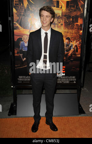 25 ottobre 2012 - Los Angeles, California, Stati Uniti - Thomas Mann che frequentano il Los Angeles Premiere di ''Fun Size'" tenutasi presso il Paramount Studios di Hollywood, la California il 25 ottobre 2012. 2012.(Immagine di credito: © D. lunga/Globe foto/ZUMAPRESS.com) Foto Stock