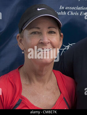 Ottobre 27, 2012 - Delray Beach, FL, noi - Ritratto di la leggenda del tennis Chris Evert al 2012 Chris Evert/Raymond James Pro-Celebrity Classic al Delray Beach Tennis Center, Delray Beach, Florida. Nike atleta sponsorizzato Chris Evert. (Credito Immagine: © Arnold Drapkin/ZUMAPRESS.com) Foto Stock