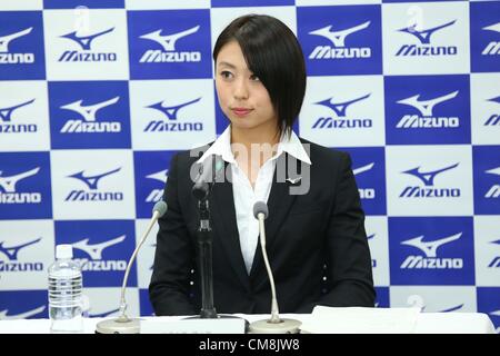 Kana - Ichikawa, Ottobre 29, 2012 - Atletica leggera : Kana Ichikawa partecipa a una conferenza stampa per l ingresso in Mizuno via Club la prossima primavera a Kishi Memorial palestra, Tokyo, Giappone. (Foto di AFLO SPORT) [1156] Foto Stock