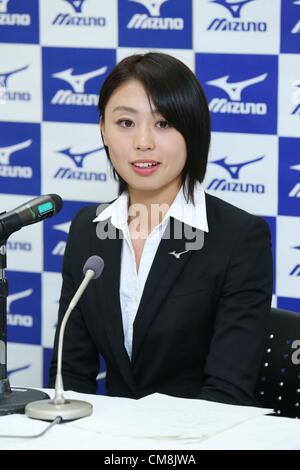 Kana - Ichikawa, Ottobre 29, 2012 - Atletica leggera : Kana Ichikawa partecipa a una conferenza stampa per l ingresso in Mizuno via Club la prossima primavera a Kishi Memorial palestra, Tokyo, Giappone. (Foto di AFLO SPORT) [1156] Foto Stock