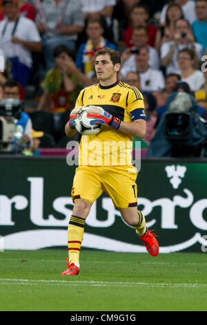 Iker Casillas (ESP), 27 giugno 2012 - Calcio : UEFA EURO 2012 Semi-finale match tra Portogallo 0(2-4)0 La Spagna al Donbass Arena a Donetsk,l'Ucraina. (Foto di Maurizio Borsari/AFLO) Foto Stock