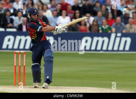 29.06.2012 Chelmsford Essex. Contrassegnare Pettini in azione di ovatta per Essex amici vita T20 Essex Eagles vs Hampshire Royals. Azione a Ford County Ground, Chelmsford Essex. Foto Stock