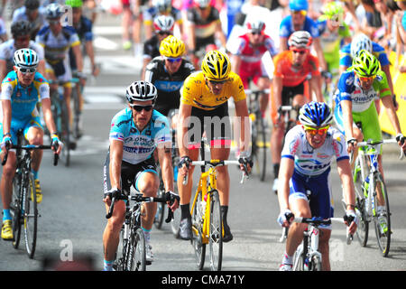 2012, il Tour de France, tappa 02 morsa - Tournai, Radioshack - Nissan 2012, CANCELLARA Fabian, Tournai Foto Stock