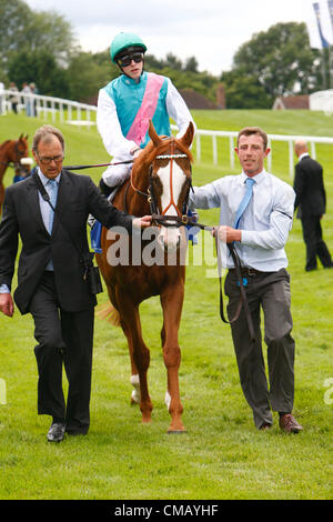 07.07.2012, Sandown Park, Esher James Doyle su Citycape durante il Coral Eclipse ( Campionato Britannico di serie ) Coral Eclipse Summer Festival a Sandown Park Racecourse sulla luglio 07, 2012 in Esher, Regno Unito. Foto Stock