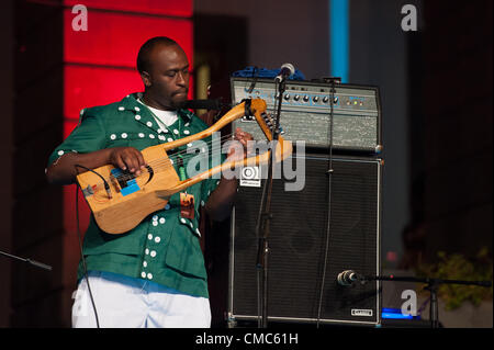 Luglio 14, 2012 - Las Palmas, Isole Canarie, Spagna - Ethicolor dall Etiopia, durante il festival international canarias jazz & mas Heineken, in Plaza Santa Ana, Las Palmas, Isole Canarie, sabato 14 luglio 2012. Foto Stock