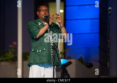 Luglio 14, 2012 - Las Palmas, Isole Canarie, Spagna - Ethicolor dall Etiopia, durante il festival international canarias jazz & mas Heineken, in Plaza Santa Ana, Las Palmas, Isole Canarie, sabato 14 luglio 2012. Foto Stock