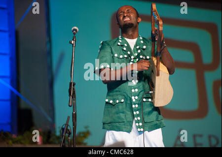 Luglio 14, 2012 - Las Palmas, Isole Canarie, Spagna - Ethicolor dall Etiopia, durante il festival international canarias jazz & mas Heineken, in Plaza Santa Ana, Las Palmas, Isole Canarie, sabato 14 luglio 2012. Foto Stock