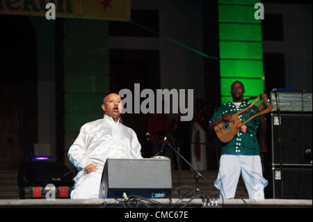 Luglio 14, 2012 - Las Palmas, Isole Canarie, Spagna - Ethicolor dall Etiopia, durante il festival international canarias jazz & mas Heineken, in Plaza Santa Ana, Las Palmas, Isole Canarie, sabato 14 luglio 2012. Foto Stock