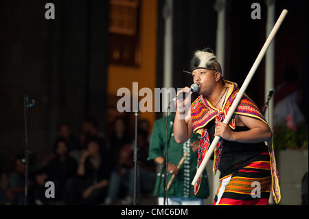 Luglio 14, 2012 - Las Palmas, Isole Canarie, Spagna - Ethicolor dall Etiopia, durante il festival international canarias jazz & mas Heineken, in Plaza Santa Ana, Las Palmas, Isole Canarie, sabato 14 luglio 2012. Foto Stock