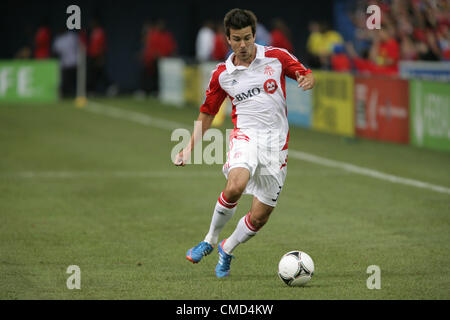 21.07.2012. Toronto, Canada. Toronto Andrew Wiedman durante il Toronto FC partita contro il Liverpool FC la pre-stagione amichevole presso il Rogers Centre Toronto, ON. Foto Stock