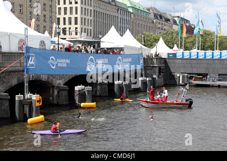 Energia destrogiro Triathlon ITU World Championship Series 2012 Amburgo Foto Stock