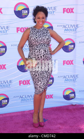 22 luglio 2012 - Los Angeles, California, Stati Uniti - Tamera Mowry arriva per il Teen Choice Awards 2012 presso la Gibson anfiteatro. (Credito Immagine: © Lisa O'Connor/ZUMAPRESS.com) Foto Stock