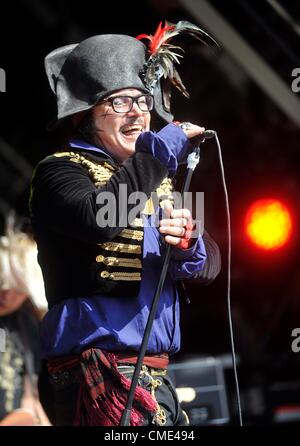 Adam ant sul palco del Castello, venerdì, Camp Bestival, Lulworth Castle, Wareham data 27 luglio2010 Foto Stock