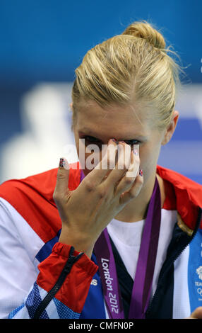 REBECCA ADLINGTON grida al CER GRAN BRETAGNA Stratford London Inghilterra 03 Agosto 2012 Foto Stock