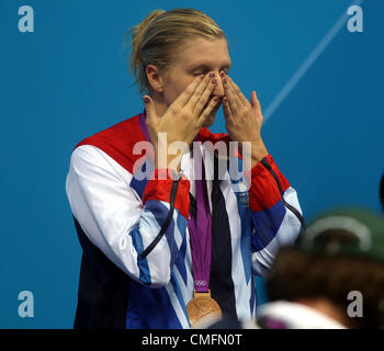 REBECCA ADLINGTON grida al CER GRAN BRETAGNA Stratford London Inghilterra 03 Agosto 2012 Foto Stock