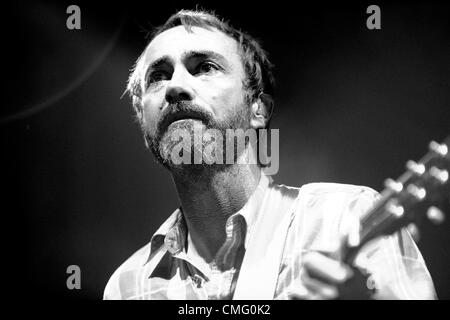 4 agosto 2012 - Toronto, Canada - American indie rock band gli stinchi suona presso il Molson Canadian anfiteatro assolcatore per i tasti neri. Nella foto, cantante James Mercer. (DCP/N8N) Foto Stock