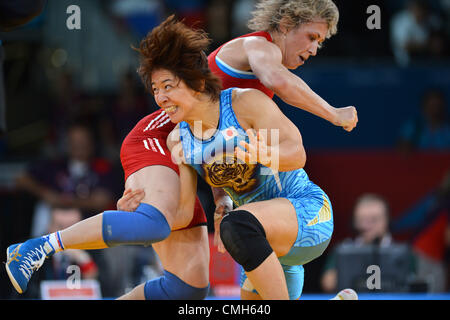 Kyoko Hamaguchi (JPN), 9 agosto 2012 - Wrestling : Donna 72kg Freestyle a ExCeL durante il London 2012 in occasione dei Giochi Olimpici di Londra, Regno Unito. (Foto di Giu Tsukida/AFLO SPORT) [0003] Foto Stock