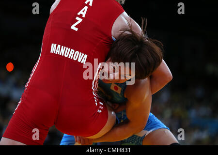 Kyoko Hamaguchi (JPN), 9 agosto 2012 - Wrestling : Donna 72kg Freestyle a ExCeL durante il London 2012 in occasione dei Giochi Olimpici di Londra, Regno Unito. (Foto di Koji Aoki/AFLO SPORT) [0008] Foto Stock