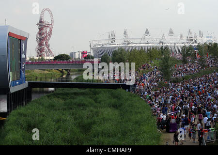 OLYMPIC STADIUM, ORBITAL TOWER & OLYMPIC PARK LONDRA 2012 GIOCHI OLIMPICI Foto Stock