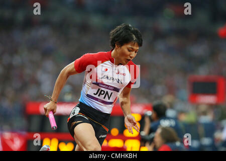 Ryota Yamagata (JPN), 11 agosto 2012 - Atletica leggera : uomini 4x100m relè finale al Parco Olimpico - Stadio Olimpico durante il London 2012 in occasione dei Giochi Olimpici di Londra, Regno Unito. (Foto di YUTAKA/AFLO SPORT) [1040] Foto Stock