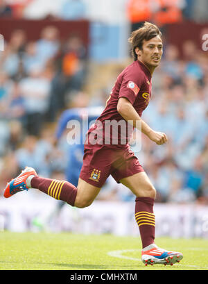 DAVID SILVA Manchester City FC VILLA PARK Birmingham Inghilterra 12 Agosto 2012 Foto Stock