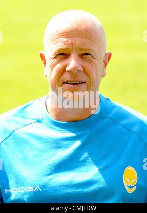 09.08.2012. Worcester, Inghilterra. Richard Hill Head Coach Worcester Warriors durante il Worcester Warriors Media Day a Sixways Stadium il 9 agosto 2012 a Worcester, Inghilterra Foto Stock