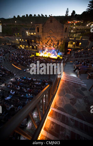 Aug 11, 2012 - Saratoga, California, Stati Uniti d'America - Blues Guitar prodigy Jonny Lang suona dal vivo presso la cantina di montagna. (Credito Immagine: ¬© Jerome Brunet/ZUMA Press) Foto Stock