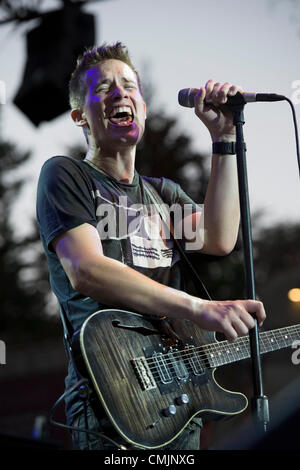 Aug 11, 2012 - Saratoga, California, Stati Uniti d'America - Blues Guitar prodigy Jonny Lang suona dal vivo presso la cantina di montagna. (Credito Immagine: ¬© Jerome Brunet/ZUMA Press) Foto Stock