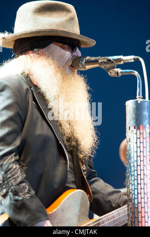 LINCOLN, CA - 17 agosto: Collina polverosa con ZZ Top esegue al Thunder Valley Casino Resort a Lincoln, la California il 17 agosto, 2012 Foto Stock