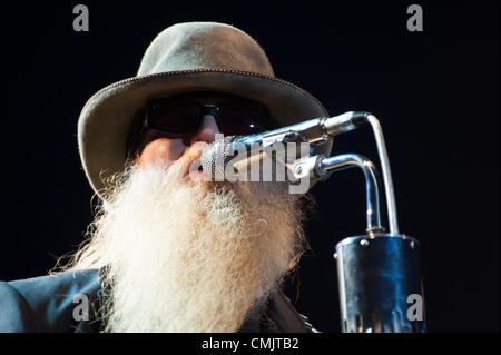 LINCOLN, CA - 17 agosto: Collina polverosa con ZZ Top esegue al Thunder Valley Casino Resort a Lincoln, la California il 17 agosto, 2012 Foto Stock